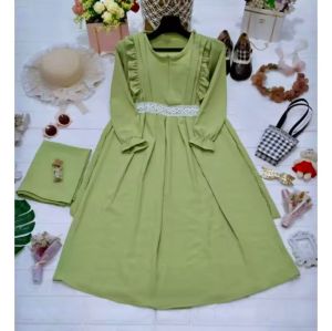 GAMIS ANAK PEREMPUAN CRINKLE AIRFLOW 7 - 12 TAHUN