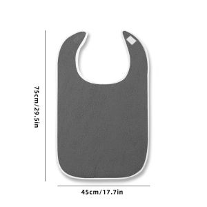GTRBFDS Lightweight Adult Bib Soft Adjustable Dining Clothing Protectors Polyester Machine Washable Daily Care Apron Elderly