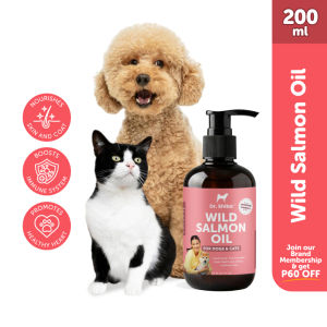 Dr Shiba Healthy 100% Wild Premium Salmon Oil for Dogs & CatsRich in Omega-3 EPA Fatty Acids & DHA