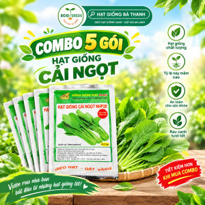 [EcoSeeds] Combo Tiết Kiệm 5 Gói Hạt Giống Cải Ngọt - Chịu Nhiệt Chịu Mưa Giống Sinh Trưởng Khỏe - Gói 20g
