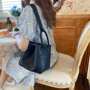 Korean New Ladies Bucket Bag Large Capacity Shoulder Bag Handbag with Free Pouch for Woman COD