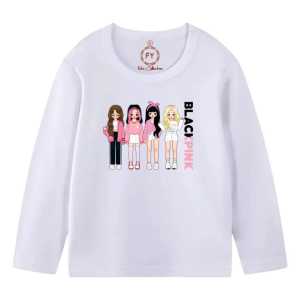 kaos SBA oblong atasan anak perempuan BLACK PINK anak perempuan usia 2-11 tahun\babyterry lembut