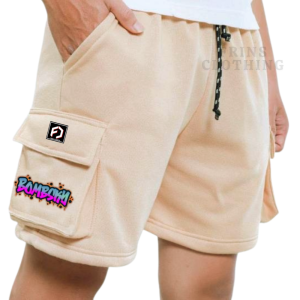 Celana Pendek Cargo Fleece 280 Bahan Lembut dan Adem Brand Local Bandung Warna Hitam Tebal Best Seller High Quality Premium