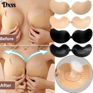 DXSS บราดันไร้สายผู้หญิง2/3ชิ้นบรากาวซิลิโคนเองไร้รอยต่อบราเปลือยหลังบรายกกระชับ