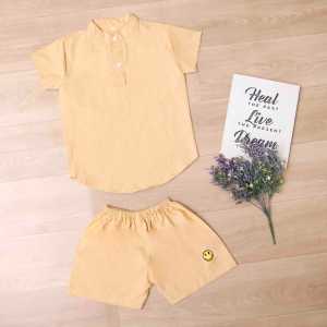 DhadomKids - SETELAN KEMEJA ANAK LAKI LAKI & PEREMPUAN USIA 1-6 TAHUN BAHAN KATUN OXFORD