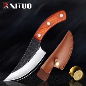 Pisau Dapur Super Tajam Anti Karat / Pisau Daging Tajam / Carbon Steel 60 HRC Forged Butcher Knife - DL040