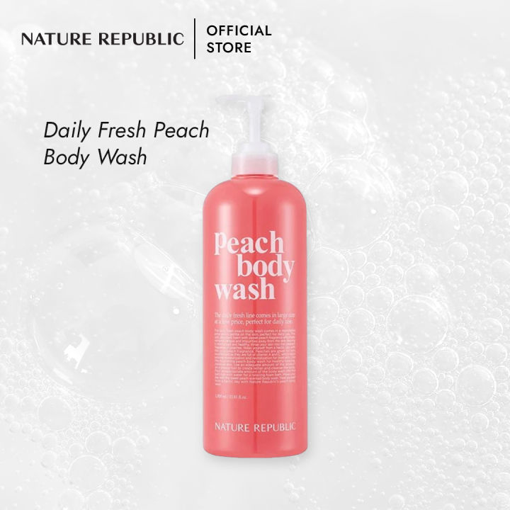 NATURE REPUBLIC DAILY FRESH PEACH BODY WASH 1000Ml Peach Fragrance