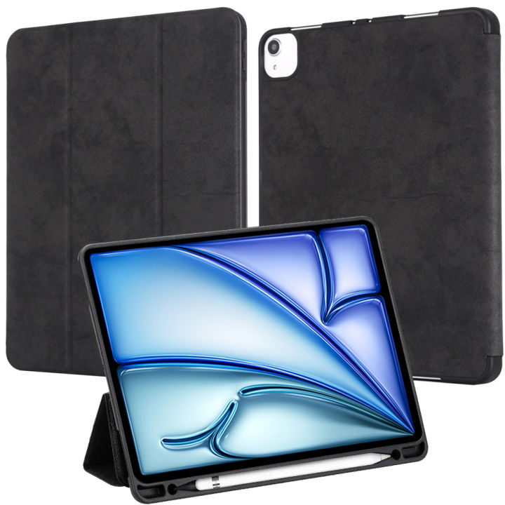 for iPad Air 11 2024 CaseRetro Auto Sleep Wake Smart Cover Stand