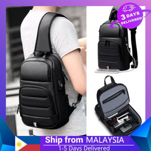 YILIONGDAQI NEW Crossbody Bags for Men USB Charging Messenger Sling Bag Waterproof Chest Bag beg sandang