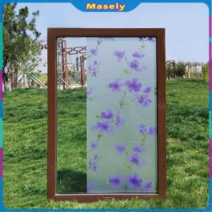 Masely Frosted Opaque Glass Window Film Shower Door Toilet Peep-proof Kitchen Paper-cut for Window Wide