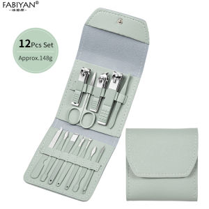 12Pcs Nail Clippers Set Stainless Steel Nail Cutter Manicure Pedicure Nail Art Tool Kit