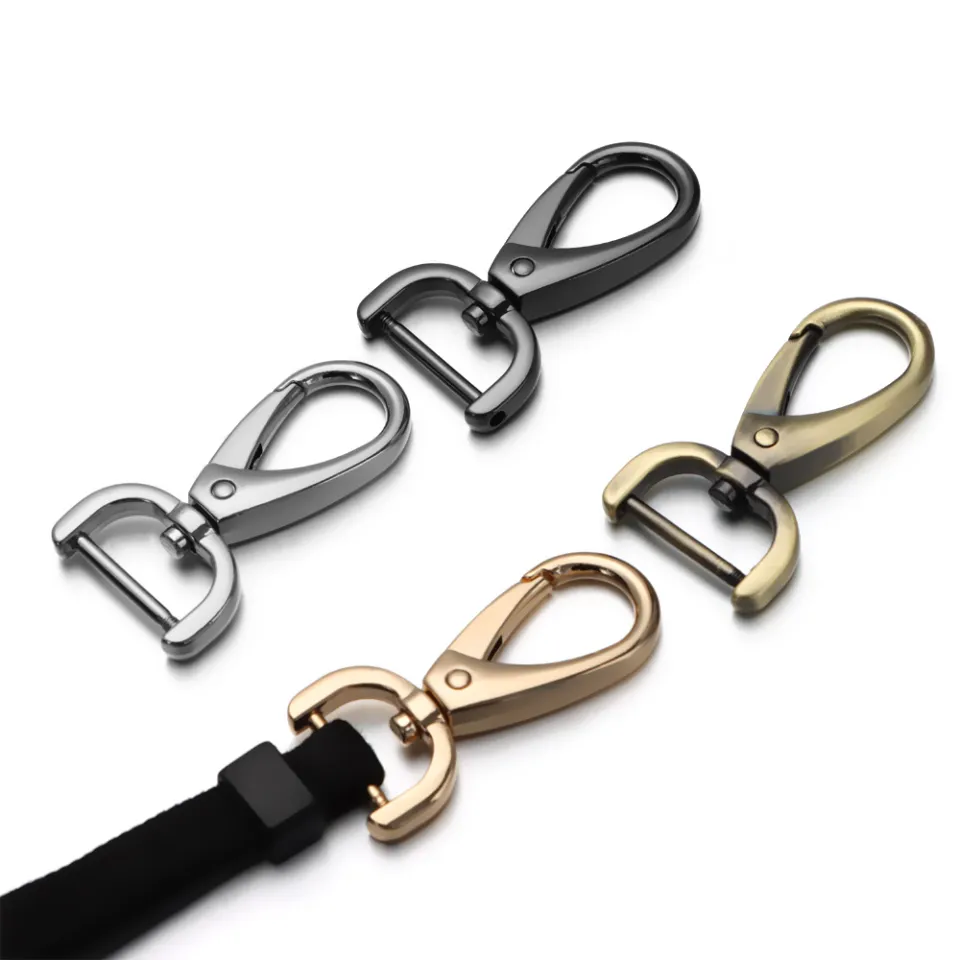 PETIYOUZA 16mm/20mm/26mm Metal Webbing Buckle Leather Strap Buckles Pet  Leash Hooks Detachable Snap Hook Trigger Clips