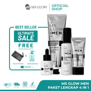 Ms Glow For Men Paket Basic Lengkap - Skincare Pria Wajah Putih - Msglow Men Official Original
