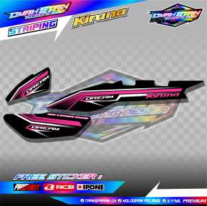 STRIPING VARIASI MOTOR HONDA KIRANA / STICKER LIST MOTOR KIRANA
