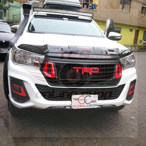 TOYOTA HILUX REVO ROCCO 2018 TRD Style Front Grill Guard With Fog Lights  Cover