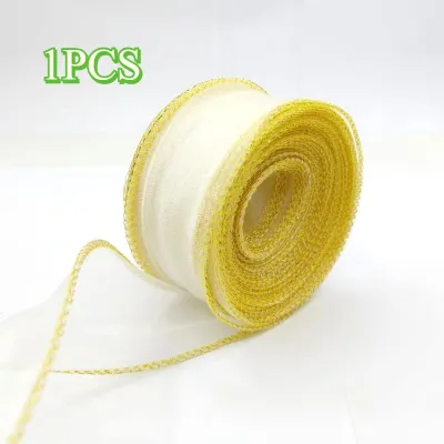 9m Fishtail Wave Gauze Ribbon 4cm Wide Versatil for Bouquet Wrapping Bow Ties Hair Clip Headband DIY