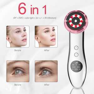 DECINIEE Iontophoresis RF Radio Frequency Beauty Device LED 5 Colors Light Skin Rejuvenation Instrument Ultrasonic Cleanser Facial Care Tools