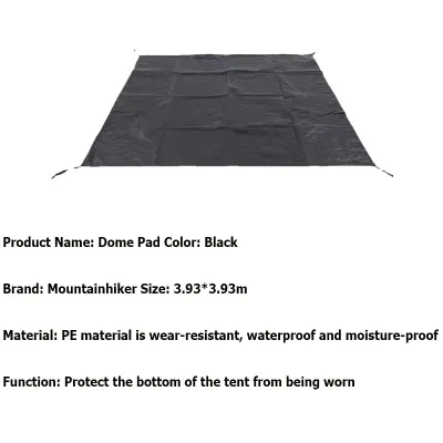Dome Tent Shelter 210D Black Coating Portable Dome Tent Camping Mountainhiker Dome Shelter Flysheet Tarp Camping Khemah 山之客穹顶帐篷