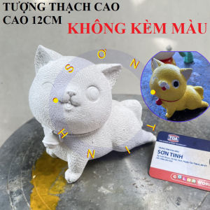 Tượng tô màu BÉ TRAI ĐỘI NÓN LOVE YOU tô tượng thạch cao (Không kèm màu) luyện vẽ tượng trắng decor