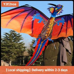 【Local shipping】 Large 3D Nylon Kite Flying Dragon Kite with 100m Line Family Outdoor Sports Toy