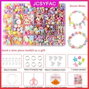 JCSYFAC 1 Bộ sáng tạo lỏng Spacer hạt làm vòng đeo tay vòng cổ 10 24 lưới cô gái đồ trang sức Bộ đồ chơi tự làm Handmade Đính cườm đồ chơi trẻ em Quà tặng