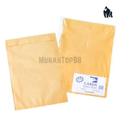 Amplop Coklat Super Map Polos 290 x 390 mm / Brown Kraft Garda Isi 100 pcs