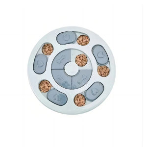 Hateli họa tiết cún cưng cho ăn chậm vật định lượng thức ăn mèo đồ chơi câu đố tương tác chống trượt Bát cho chó giảm áp lực mèo dụng cụ huấn luyện màu xanh dương