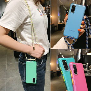 For Samsung Galaxy S8 Plus S9 Plus S10 Plus NOTE 9 NOTE8 NOTE 10 Plus S20 Plus S20 Ultra Casing Soft TPU Cases Shockproof Crossbody Case Strap Trend Adjustable Rope Strap Chain Necklace Phone Cover
