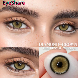 Eyeshare 2pcs ESTONIA Gray Contact Lenses With Grade 0.0~-6.00 Natural Color Contacts 14.5mm