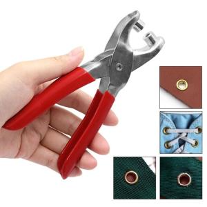 Heavy Duty Carbon Steel Leather Hole Puncher Pliers Ergonomic HandleFor Belt Making Paper Metal Grommet Installation