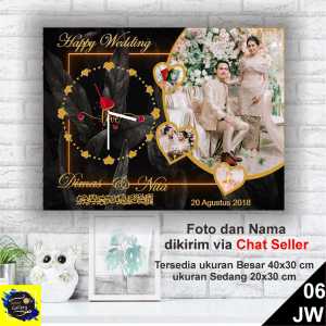 PROMO JAM DINDING FOTO SENDIRI/KADO PERNIKAHAN /WISUDA/PERPISAHAN/SEKOLAH/WEDDING
