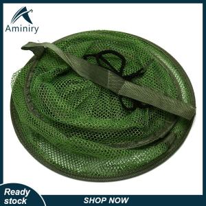 Aminiry[Love sports] Fishing Net Fishing Creel Tackle Nylon Landing Net Cast Fishing Network Cage