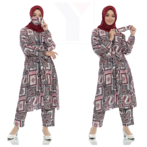 SeteLan Set Rayon Terbaru & Kekinian Free Masker Allsize Fit L to XXL LD110CM 3303#
