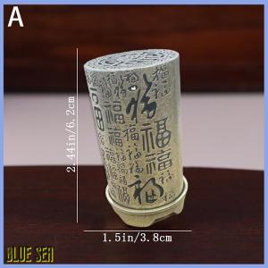 bluesea Alloy Censer Incense Holder Square Cylinder Vertical Incense Indoor Aromatherapy Home Ornament Chinese Inense s
