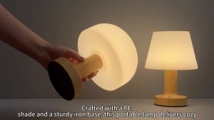 Mushroom Lamp Portable Wireless Touch Dimmable Rechargeable Table Lamp Bedroom Decoration Night Light for Living Room Outdoor Patio