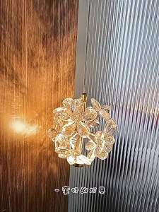 SXH  New Light Luxury French Crystal Bedside Chandelier Post-Modern   Dandelion Creative Dining Room Restaurant Bedroom Pendant Light
