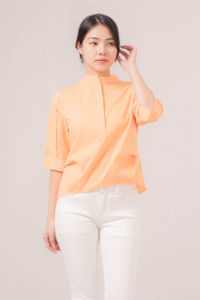 RIMINI - Atasan Wanita Kemeja Formal Lengan Pendek Katun Premium Size Jumbo - OliverTop 7033