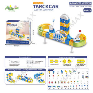 【SG Ready Stock】Kids DIY Motorized Track Car Toy Set★Anti-Gravity Electric Train✅USB Rechargeable Educational Toy✅124PCS/168PCS✅Wall Climbing Suction Track✅Christmas/Birthday Gift/Presents✅