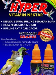 Hyper Vitamin Nektar Pemakan Pisang Vitamin Burung Trucuk Cucak Ijo Jalak Peci Dll