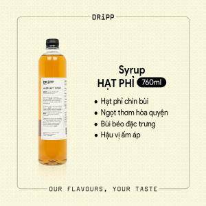 SIRO DRiPP HẠT PHỈ 760ML - HAZELNUT SYRUP DRiPP 760ML
