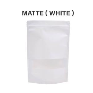 Wahaha 50PCS Kraft Paper Zip Lock Bag Food Resealable Packaging Paper Bag Doorgift Waterproof Cookies Bakery Pocket Beg Kraft