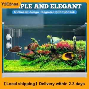 【Local shipping】 Fish Feeder For Aquarium 2025 New Fish Tank Dish Tray With Suction Cup Acrylic Fish Feeding Tube Fish Food Holder