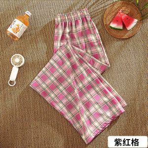Celana Panjang Wanita Korean Style - Tartan Kotak-Kotak High Waist | Bahan Linen Ringan & Adem
