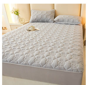 Waterproof fitted sheet thickened quilted mattress protector Cotton Fabric Bed sheet
