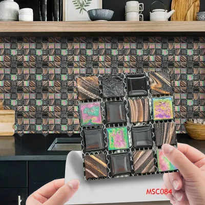 30X Tile Stickers Self-adhesive Mosaic Stick Kitchen Bathroom Decor Wall Decal