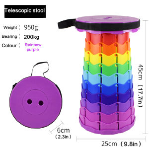 Portable Telescopic Stool Lightweight Stable Easy Carry 950g Ultra Light 200kg Load Capacity Outdoor & Home Use