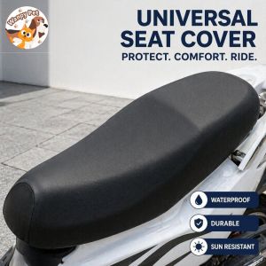 Motorcycle Seat Cover E Bike Saddle Cover Water Repellent Heat Resistant Elastic Fit Non Slip Soft Lining
