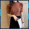 Áo thun cổ lọ tay ngắn nhún vai NHIỀU MÀU SIÊU SANG CHẢNH DỄ PHỐI ĐỒ 111C. 