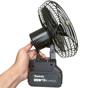 Makita 8-inch Handheld Portable Fan with 2 Speeds Rechargeable Lithium-Ion Battery Durable ABS Plastic Black