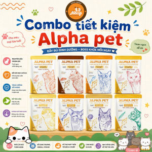 combo 12 gói - 24 gói Pate Cá Ngừ Peptide Alpha Pet 60gr - Pate dành cho mèo thơm ngon vượt trội - T3 PETS SHOP